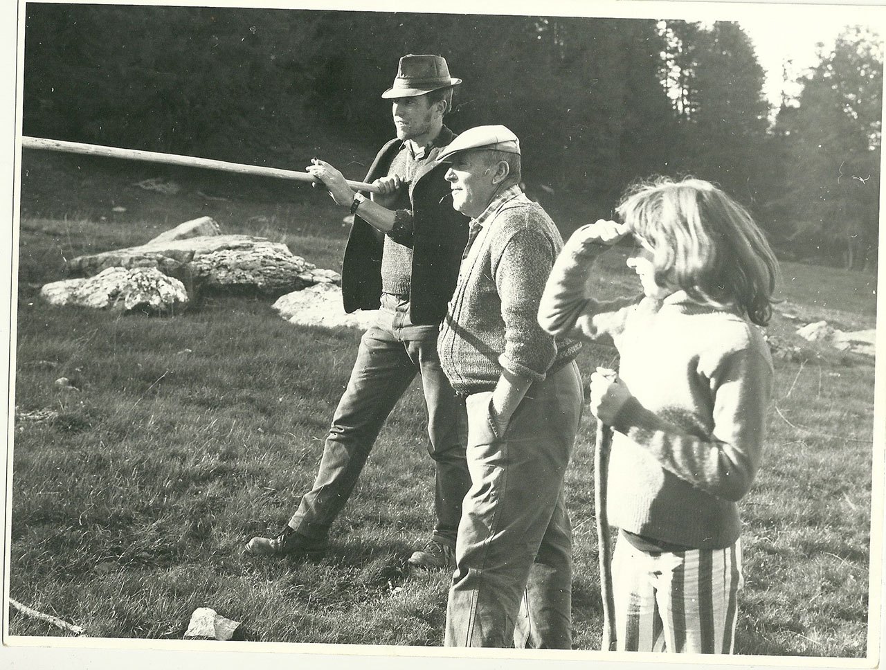 1976 Le berger des vaches avec Augustin Muraille. (Ph.J.P.Vincent)